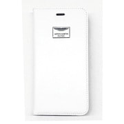 AMR63033 [iPhone 6 Plus/6s Plus専用 本革手帳型ケース Aston Martin Racing Genuine Leather Folio Case with Metal Logo ホワイト]