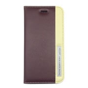 AMR54901 [iPhone 6/6s専用 本革手帳型ケース Aston Martin Racing Genuine Leather Folio Case with Metal Logo TD Stripes ブラウン]