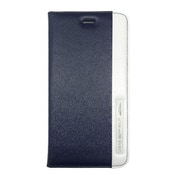 AMR63019 [iPhone 6 Plus/6s Plus専用 本革手帳型ケース Aston Martin Racing Genuine Leather Folio Case with Metal Logo TD Stripes ブルー]