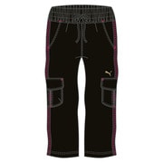 511666-03-S [カーゴパンツ 3/4丈 ウーブンパンツFitness essential レディース Sサイズ ブラック/ピンク]