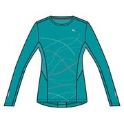 512496-01-S [Tシャツ/カットソー PUMA Running グラフィック 長袖TEE レディース Sサイズ グリーン]