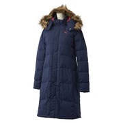 831019-02-L [LITE フーデッドロングダウンジャケット レディース L ネイビー]