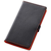 AQUOS CRYSTAL X用 ブックカバータイプ レザージャケット 合皮タイプ ブラック RT-AQXLBC1/B