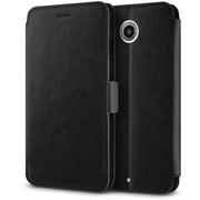 Nexus 6用 Dandy Klop Diary ブック タイプ 手帳型 PU レザー ケース ブラック