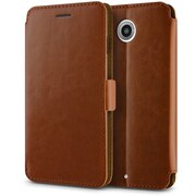 Nexus 6用 Dandy Klop Diary ブック タイプ 手帳型 PU レザー ケース ブラウン