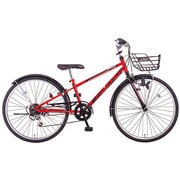 子ども用自転車 Spiky(スパイキー) 22型 外装6段変速 ソフトレッド CSK225 OR18