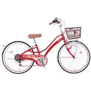 子ども用自転車 Shelly petit 6S(シェリー プチ 6S) 22型 外装6段変速 ピースレッド CSHP2265 OR14