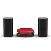 Stellanova(ステラノヴァ) USB DAC アンプ(レッド)・ワイヤレスユニット(ブラウン)・スピーカーセット ハイレゾ音源対応 APS-S301JRBR/XV15