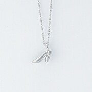 K10WG ダイヤモンド 0.005ct ペンダントネックレス（ハイヒール）
