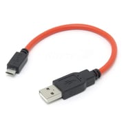 超急速充電 microUSBケーブル 赤 20cm TM-SCU02R