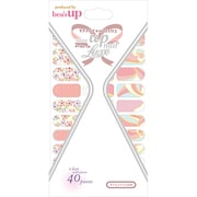 モテアップネイルシール ベージュ花×プッチ NLL004