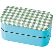 布貼 2段 弁当箱 L Hoccori ほっこり グリーン 52366