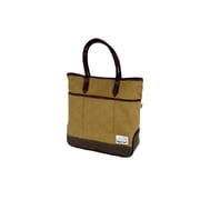 B3JJ500249 [トートバッグ 縦型 ベージュ×カーキ 17L]