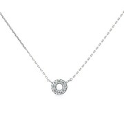 K10WG ダイヤモンドペンダントネックレス 0.03ct