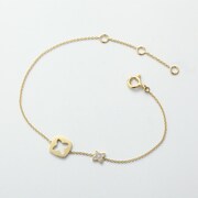 K18YG ダイヤモチーフブレスレット