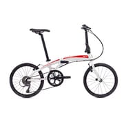 折りたたみ自転車 Verge N8(ヴァージュ N8) 20型 外装8段変速 ホワイト/レッド 15VRN8WHRD WH/RD