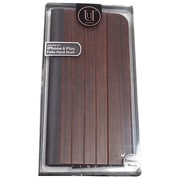 UUOOIPAWC012 [iPhone 6 Plus/6s Plus 5.5インチケース Wooden Case with Panel Design Black/Brown]