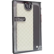 UUIP6WC07 [iPhone 6/6s 4.7インチケース Wooden Case with Checker Emboss Creme]