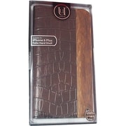 UUOOIPAWC008 [iPhone 6 Plus/6s Plus 5.5インチケース Wooden Case with Maxi Croc Black]