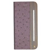 UUOOIPAWC010 [iPhone 6 Plus/6s Plus 5.5インチケース Wooden Case with Ostrich design Purple]
