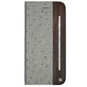 UUOOIPAWC011 [iPhone 6 Plus/6s Plus 5.5インチケース Wooden Case with Ostrich design Silver]
