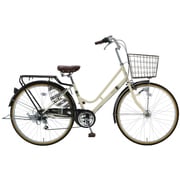 シティサイクル Soleil(ソレイユ266S) 26型 外装6段変速 アイボリー/ブラウン FDL66S 572