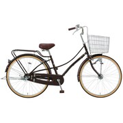 シティサイクル cache-coeur(カシュクール26S) LEDオートライト 26型 内装3段変速 ダークブラウン TLDD6Q 702