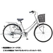 シティサイクル パンクしない自転車 PROTECTIA(プロテクティア27Q) 27型 内装3段変速 メタリックシルバー TMH7Q 27 919