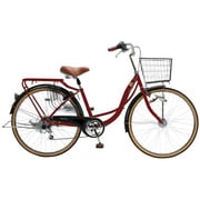 シティサイクル パンクしない自転車 PROTECTIA（プロテクティア・ジャンヌNP266S） 26型 外装6段変速 レッド KML66S 26 464