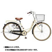 シティサイクル パンクしない自転車 PROTECTIA（プロテクティア・ジャンヌNP266S） 26型 外装6段変速 アイボリー KML66S 26 553