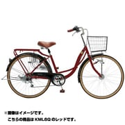シティサイクル パンクしない自転車 PROTECTIA(プロテクティア・ジャンヌNP26Q) 26型 内装3段変速 レッド KML6Q 26 464