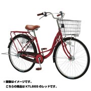 シティサイクル パンクに強い自転車 PROTECTIA(プロテクティアジャンヌ266ST) 26型 外装6段変速 レッド KTL66S 26 464