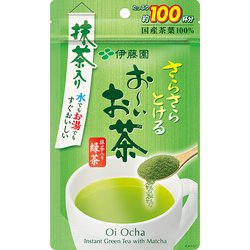 おーいお茶 抹茶入り緑茶 粉末 80g チャック付き袋タイプ [リーフ]