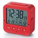 電波デジタル目覚し時計 照度センサー 温湿度計 レッド CLK-DD001RD