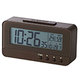 デジタル目覚し時計 温湿度計 ブラウン CLK-DN001BR