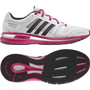 ランニングシューズ revenergy boost W レディース 24.5cm ランニングホワイト×ブラック×ビビッドベリー S [D66239-245]