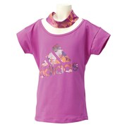 F79814-ALN33-J100 [DANCE ワードローブ フラワーロゴ Tシャツ J100 キッズ]