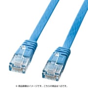 LANケーブル 1m CAT6 スーパーフラットタイプ ライトブルー 爪折れ防止 ケーブル厚1.4mm 薄型 より線 UTP ストレート結線 RJ45 KB-FL6-01LBN