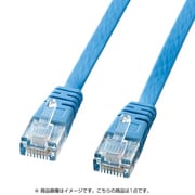 LANケーブル 2m CAT6 スーパーフラットタイプ ライトブルー 爪折れ防止 ケーブル厚1.4mm 薄型 より線 UTP ストレート結線 RJ45 KB-FL6-02LBN