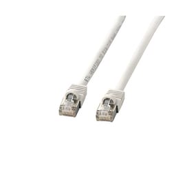 LANケーブル 0.5m CAT5e シールド付き ライトグレー 爪折れ防止 PoE対応 単線 STP 耐ノイズ ストレート結線 RJ45 KB-STP-005LN