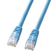 LANケーブル 10m CAT5e準拠 柔らかい ライトブルー PoE対応 より線 UTP クロス結線 RJ45 KB-T5Y-10LBCN