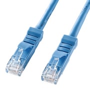 LANケーブル 3m CAT5e L型コネクタ 曲がるコネクタ ライトブルー 爪折れ防止 PoE対応 より線 UTP ストレート結線 RJ45 KB-T5YL-03LB