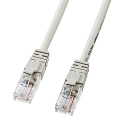 LANケーブル 5m CAT5e ライトグレー 爪折れ防止 PoE対応 より線 UTP ストレート結線 RJ45 LKB5Y-05N