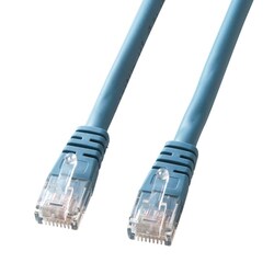 LANケーブル 15m CAT5e ブルー PoE対応 単線 UTP ストレート結線 RJ45 KB-T5T-15BLN
