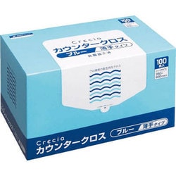 カウンタークロス 薄手タイプ ブルー 100枚×6BOX 65433