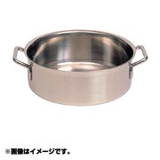 イノックスシリーズ 40cm シットラム 18-10平鍋 三重底 蓋無