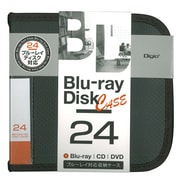 Blu-ray/DVD/CD用 ディスクケース 24枚 ブラック BD-080-24BK