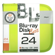 Blu-ray/DVD/CD用 ディスクケース 24枚 ライムイエロー BD-080-24LY