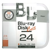 Blu-ray/DVD/CD用 ディスクケース 24枚 ホワイト BD-080-24W