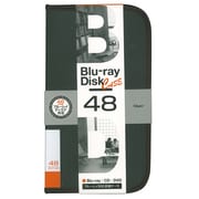 Blu-ray/DVD/CD用 ディスクケース 48枚 ブラック BD-080-48BK